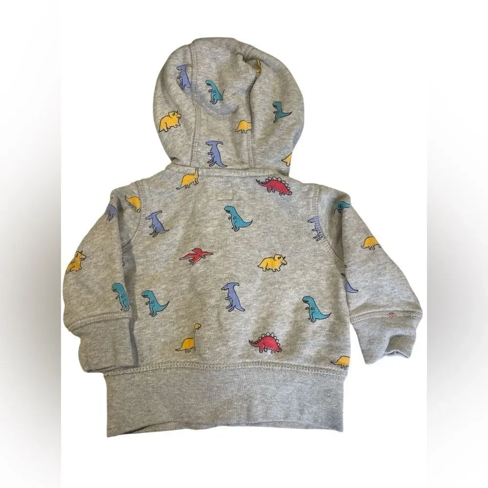 GAP Kids Multicolor Dinosaur Print Hoodie size 3-6 months